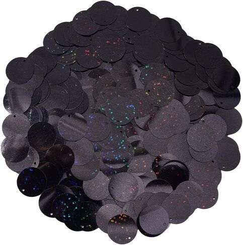 DICOSMETIC 1600Pcs 2 Colors 19mm Flat Round Sequin Paillettes Plastic Large Hole Sequins Gold Silver Metallic Sequins Large Loose Sequin for DIY Sewing Embroidery Earrings Crafts in Kuwait
