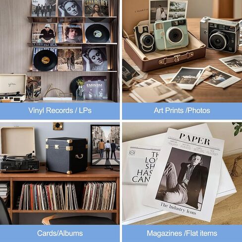 15 Sets Vinyl Record Mailers, 12.5" X 12.5" x 1" LP Shipping Mailer Boxes, White Vinyl Record Shipping Boxes with Foam Pouches, Fragile Stickers in Saudi Arabia