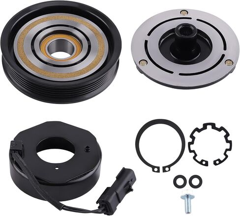 Maxpeedingrods التيار المتناوب قابض الضاغط عدة بكرة تحمل لفائف ل دودج داكوتا 3.7L 4.7L 2004-2007 in Kuwait