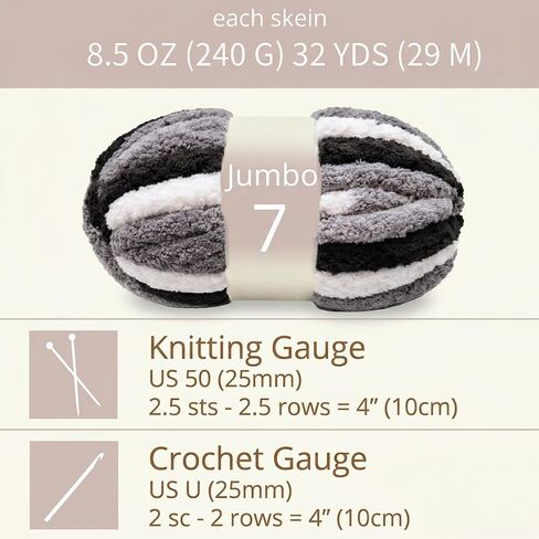Bulky Chenille Yarn Super Soft, Thick Chunky Knitting Yarn for Hand Knitting 0.55LB in Kuwait