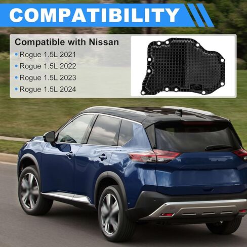 Engine Oil Pan with Gasket Replacement 11110-6RC1B Compatible with Nissan Rogue 1.5L 2021-2024 111106RC1B in Saudi Arabia