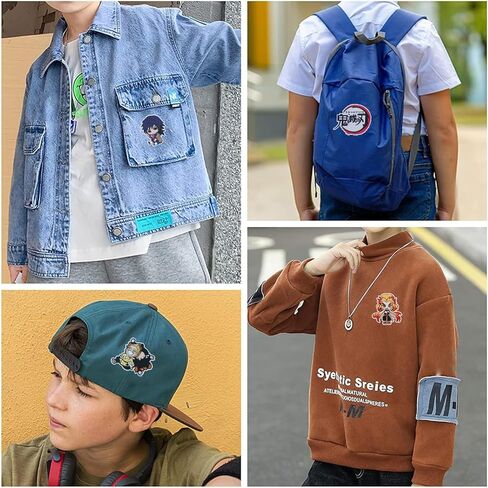 Iron on Patches for Clothing,19 Pieces Iron on Patches Anime Patches Embroidered Iron on Sew on Decorative Applique Patch Patches for DIY Jeans, Jackets, Shirts, Bag, Caps in Saudi Arabia
