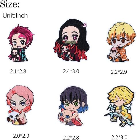 Iron on Patches for Clothing,19 Pieces Iron on Patches Anime Patches Embroidered Iron on Sew on Decorative Applique Patch Patches for DIY Jeans, Jackets, Shirts, Bag, Caps in Saudi Arabia