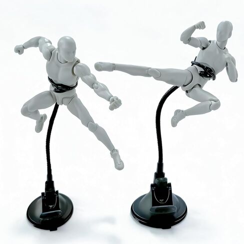 2 Pack Metal Adjustable Action Figure Flight Stand with Sticky Adhesive Base-Wall Mounted Stop Motion Rig for 6''-7'' Marvel Legends, Figure Display Holder Stand Compatible with HG RG SD SHF Gundam 1/144 Toy in Saudi Arabia