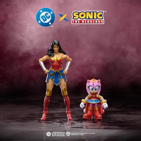 مجموعة مجسمات شخصيات DC X Sonic القابلة للتجميع من إيمي في دور ووندر وومان ووندر وومان نفسها! تتميز بنقاط مفصلية متعددة لوضعيات مليئة بالحركة in Kuwait