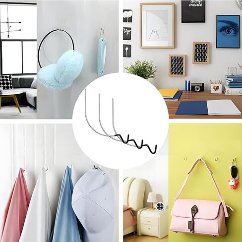 Picture Hangers Hooks 20Pcs for Drywall, Dipping Plastic Covered The Hooks Advoid Scratches Effectively, Supports Up to 100 Pounds for Hanging Pictures, Photos, Frames, Planters, Art, Clock in Saudi Arabia