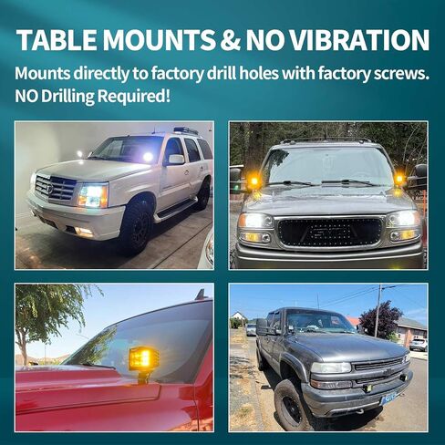 Hood Hinges Mount Brackets for Offroad Ditch Light & Whip Antenna Compatible with Chevrolet Suburban Tahoe Chevy Silverado & GMC Yukon Sierra in Saudi Arabia