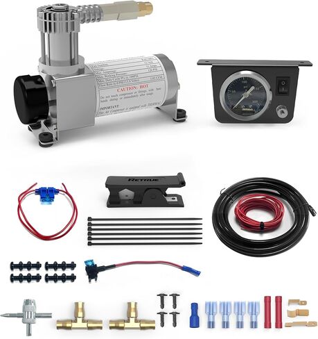طقم ضاغط كيس الهواء العالمي من RETRUE لسيارة Ford F150 شيفروليه سيلفرادو 1500 دودج رام والمزيد من طقم أكياس الهواء in Kuwait
