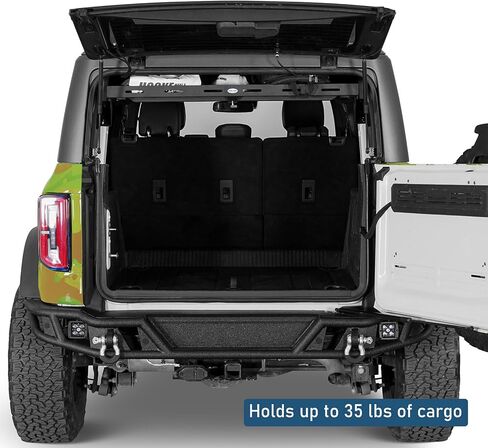 Hooke Road Bronco Trunk Upper Basket Cargo Rack for 2021-2026 Ford Bronco 4-Door Hardtop (Exclude Bronco Sport), Offroad Steel Luggage Carrier Storage Shelf Tray in Kuwait