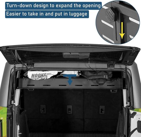 Hooke Road Bronco Trunk Upper Basket Cargo Rack for 2021-2026 Ford Bronco 4-Door Hardtop (Exclude Bronco Sport), Offroad Steel Luggage Carrier Storage Shelf Tray in Kuwait