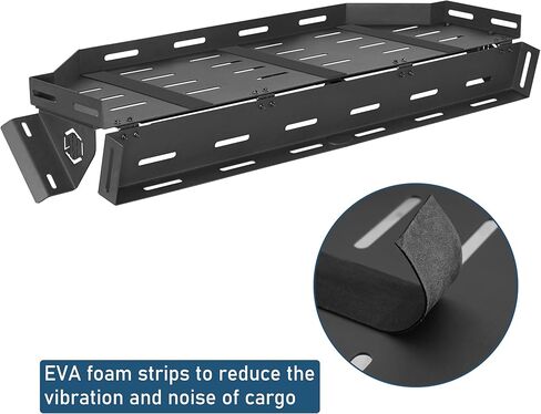 Hooke Road Bronco Trunk Upper Basket Cargo Rack for 2021-2026 Ford Bronco 4-Door Hardtop (Exclude Bronco Sport), Offroad Steel Luggage Carrier Storage Shelf Tray in Kuwait