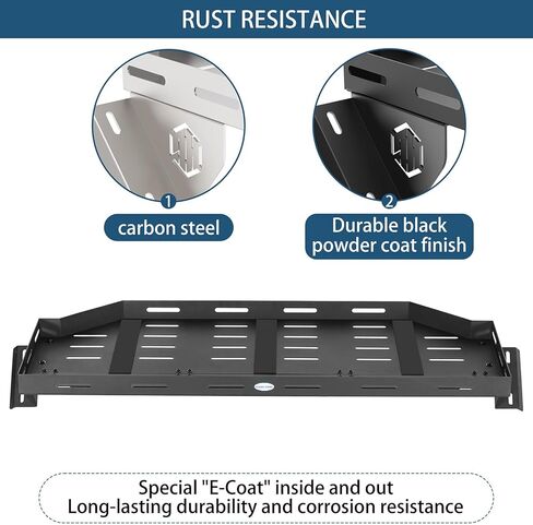 Hooke Road Bronco Trunk Upper Basket Cargo Rack for 2021-2026 Ford Bronco 4-Door Hardtop (Exclude Bronco Sport), Offroad Steel Luggage Carrier Storage Shelf Tray in Kuwait