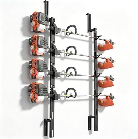 ELITEWILL Commercial Trimmer Rack with Independent Locks for Open/Enclosed Trailer Work, Garage & Walls Weedeater Organization Storage Rack in Kuwait