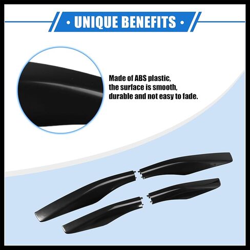 4pcs Car Roof Rack Side Rails End Cover Cap Compatible for Lexus RX350 RX400h RX330 2003-2009, Durable Plastic Black Cargo Rack Legs Protection Durable Material in Kuwait