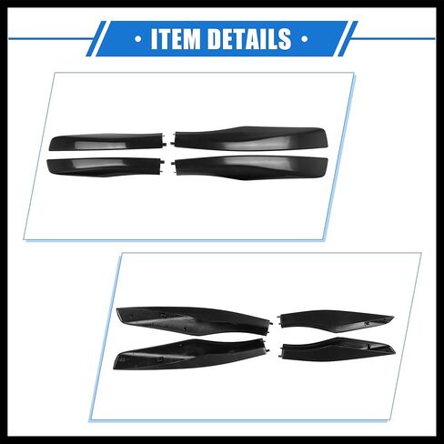4pcs Car Roof Rack Side Rails End Cover Cap Compatible for Lexus RX350 RX400h RX330 2003-2009, Durable Plastic Black Cargo Rack Legs Protection Durable Material in Kuwait