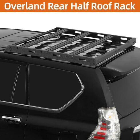 قضبان متقاطعة من الألومنيوم نصف رف السقف من Hooke Road GX460 لعام 2010-2023 لكزس GX460، سعة تحميل 200 رطل، تخزين البضائع على سطح الأرض، بدون حفر، سهلة التركيب in Kuwait