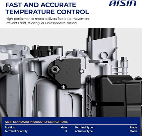AISIN AFTERMARKET BDAAZ-00242 Main HVAC Air Door Actuator - Compatible with Hyundai Elantra 2001-2006, Tiburon 2003-2008 - Mode in Kuwait