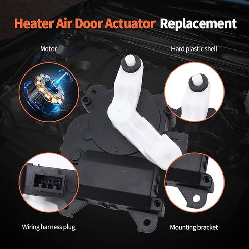 HiSport HVAC Heater Blend Door Actuator - Compatible with Honda 2005-2010 Odyssey 2006-2014 Ridgeline Replace 604-0885 79160-SHJ-A41, Temperature, Dual Zone Temperature Control in Kuwait