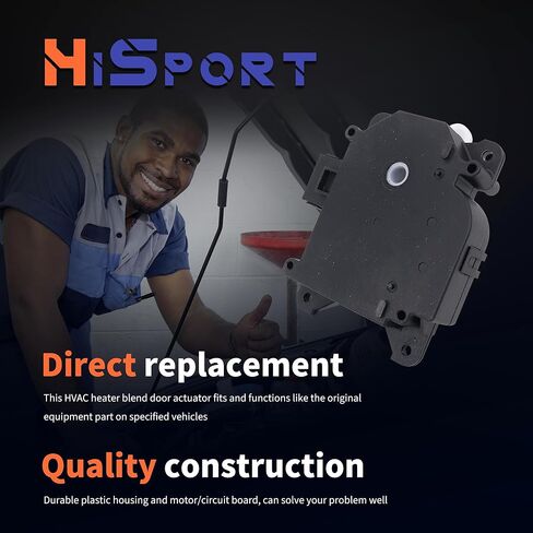 HiSport HVAC Heater Blend Door Actuator - Compatible with Honda 2005-2010 Odyssey 2006-2014 Ridgeline Replace 604-0885 79160-SHJ-A41, Temperature, Dual Zone Temperature Control in Kuwait