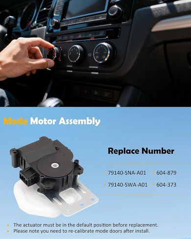 79140-SWA-A01 79140-SNA-A01 HVAC Heater Blend Door Actuator Compatible with 2006 2007 2008 2009 2010 2011 Honda Civic 2006-2011 Honda CR-V Mode Motor Assembly Replace# 604-879 604-373 in Kuwait