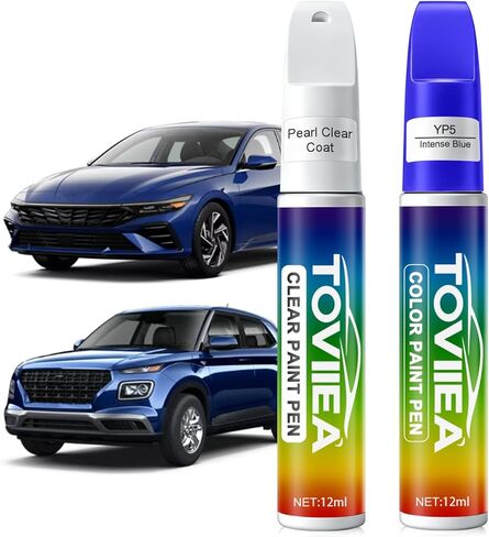 طلاء نهائي أحمر (R2P) متوافق مع Hyundai، قلم إزالة خدوش السيارة 2 في 1، طقم إصلاح خدوش طلاء السيارة للخدوش والرقائق والنكات، مجموعة مكونة من قطعتين in Kuwait