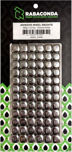 Rabaconda Motorcycle Wheel Weights 72pcs – Stick-On Type, 5g (0.18oz) Steel Segments – Vibration Resistant Adhesive Balance Weights for Street & Racing Wheels (Black) in Saudi Arabia