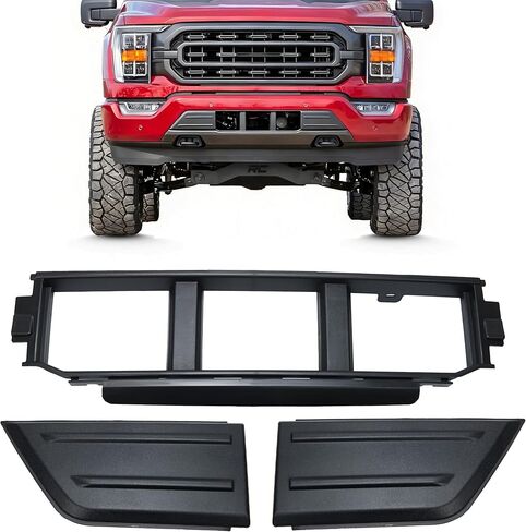 Front Bumper Cover Spacer Panel, Lower Grille Trim Panel Compatible With Ford F150 2021 2022 2023 Replace for ML3Z17B968BB ML3Z17E811AA ML3Z17E810AA in Saudi Arabia