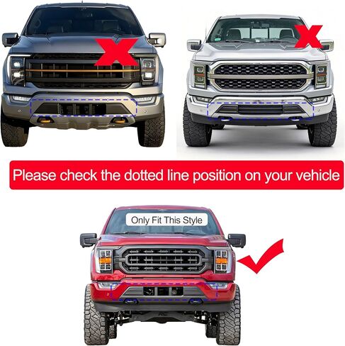 Front Bumper Cover Spacer Panel, Lower Grille Trim Panel Compatible With Ford F150 2021 2022 2023 Replace for ML3Z17B968BB ML3Z17E811AA ML3Z17E810AA in Saudi Arabia