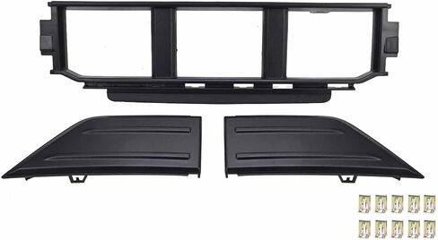 وسادات واقيات الصدمات الأمامية وغطاء مركزي سفلي مناسب لسيارة Ford F-150 2021-2024، وغطاء أغطية نهاية للواقيات وشبكة مصد أمامي لسيارة Ford F150 باللون الأسود in Kuwait