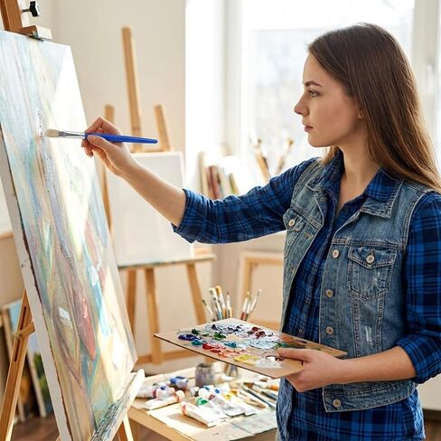 8 قطع من فرش الطلاء للأطفال، فرش رسم حرفية مستديرة ومسطحة، فرشاة طلاء ملونة للأطفال للفصل الدراسي، لوحة ألوان مائية أكريليك قابلة للغسل، مستلزمات الحفلات الفنية لمرحلة ما قبل المدرسة in Kuwait
