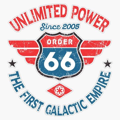 Order 66 Sticker Bumper Sticker Vinyl Decal 5" in Kuwait