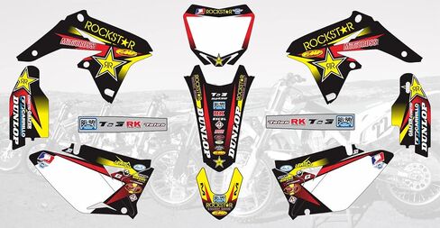 137 Mx موتوكروس الترابية دراجة الشارات ملصقات الرسومات عدة لسوزوكي Rmz 250 2010-2018 in Kuwait