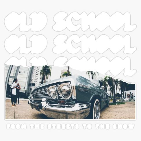 المدرسة القديمة Lowrider 63 إمبالا نافذة شفافة زجاجة ماء ملصقات للسيارة متعددة الأشكال ملصق مائي 5" in Kuwait