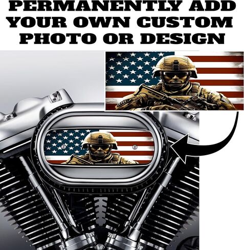 أجزاء دورة Kustom صورة مخصصة/صورة غطاء منظف الهواء. يستبدل جهاز تهوية المخزون Harley Davidson M8 / 114 Insert. in Kuwait
