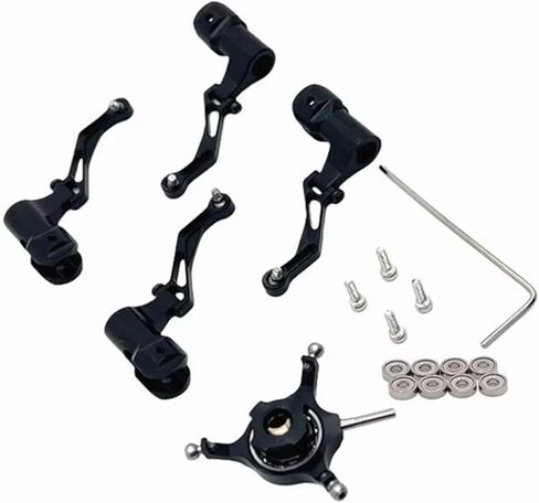 أجزاء ألعاب سيارات RC لـ WLtoys لـ K124 K170 مشبك ترقية معدني مجموعة محمل القرص المتقاطع تعديل ملحقات السيارة للتحكم عن بعد (أسود) in Kuwait