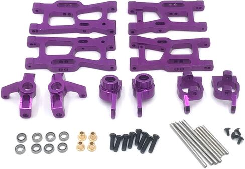 لـ WLtoys 144010 144001 144002 124016 124017 124018 124019 ترقيات معدنية لمحامل كأس التوجيه بذراع التأرجح 6 قطع RC قطع غيار السيارات RC قطع غيار السيارات (أصفر) in Kuwait