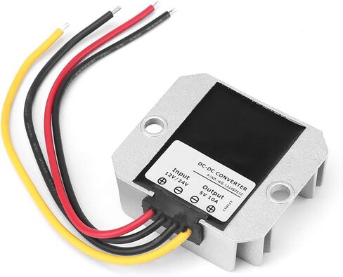 MAVIS LAVEN Voltage Regulator 10A 50W DC 24V 12V to 5V Step Down Converter, Aluminum Alloy IP68 Module with Overload Protection for Car Truck Vehicle Electronics in Kuwait