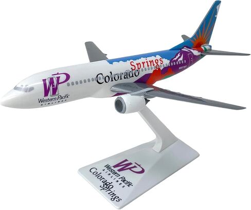 Western Pacific Colorado Boeing 737-300 1:200 Scale - Plastic Snap-Fit Model Airplane - Collectible Replica of Western Pacific Colorado Aircraft - Part #ABO-73730H-401 in Kuwait