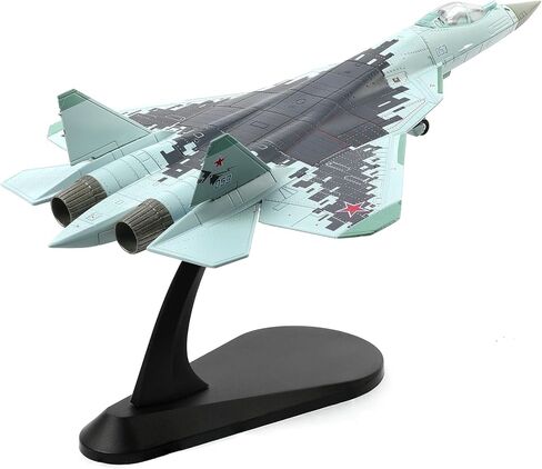 NUOTIE 1/100 SU-57 طائرة روسية Sukhoi Fighter Diecast مجموعة نماذج معدنية - نموذج ما قبل البناء لمجموعات المتحمسين للبالغين أو الهدايا in Kuwait