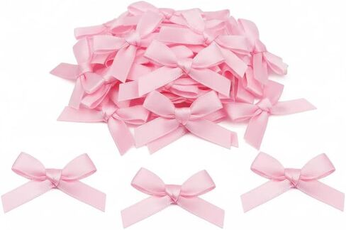 Mini Satin Ribbon Bows with Adhesive Backing, 50 PCS for Gift Wrapping, Crafts, Wedding, Christmas Decor - Multi-Color Assortment Available (1.57x1.97 Inch) (Navy) in Saudi Arabia