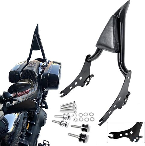 2018-2026 Low Rider Sport Glide Sissy Bar Passenger Backrest for Harley Softail FXLR FXLRS FXLRST FXRST FLSB, Detachable Rear Sissybar w/Docking kits in Kuwait