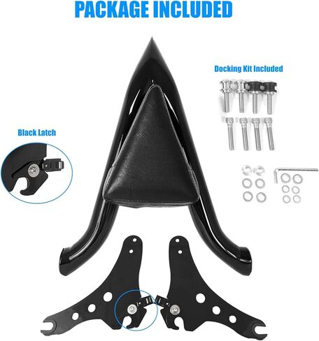 2018-2026 Low Rider Sport Glide Sissy Bar Passenger Backrest for Harley Softail FXLR FXLRS FXLRST FXRST FLSB, Detachable Rear Sissybar w/Docking kits in Kuwait