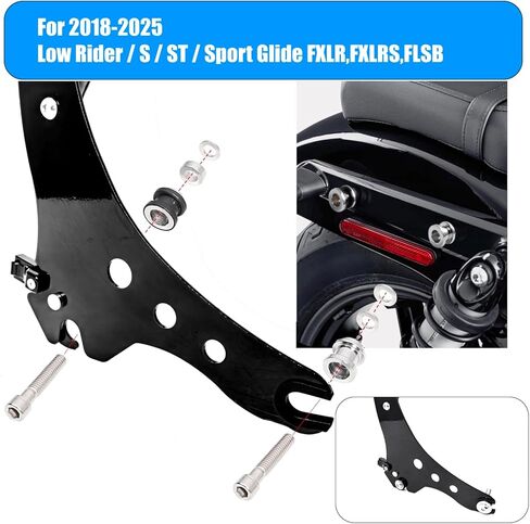 2018-2026 Low Rider Sport Glide Sissy Bar Passenger Backrest for Harley Softail FXLR FXLRS FXLRST FXRST FLSB, Detachable Rear Sissybar w/Docking kits in Kuwait