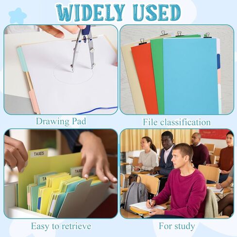 Disc Bound Dividers, 5 Tab DiscBound Dividers Notebook Discbound Planner Pocket Divider Blank Index Divider for Disc Bound Notebooks Office Meeting College Notebook,8.5 X 11 Inch in Kuwait