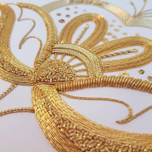 TIESOME 12 Skeins Metallic Embroidery Floss, Gold Embroidery Floss, Shiny Polyester Thread for Embroiderys, Cross Stitch, Friendship Bracelets, Sewing Crafts in Kuwait