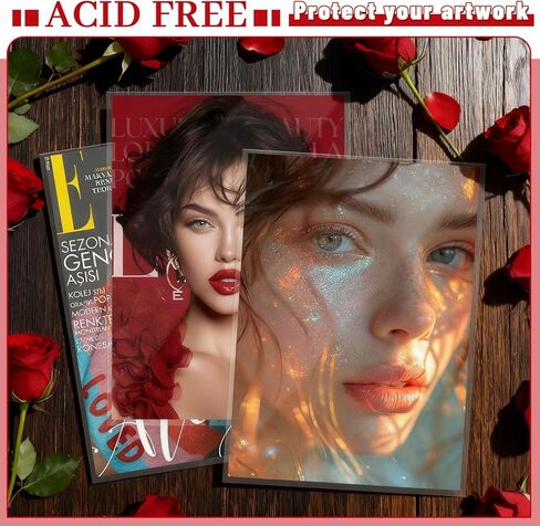 140 Pcs 8.5 x 11 Inch Cellophane Bags, Magazine Sleeves, Comic Book Sleeves, Resealable Clear Plastic Sleeves for Paper, Artwork, Photo Mats, Comic, Magazine Page in Saudi Arabia