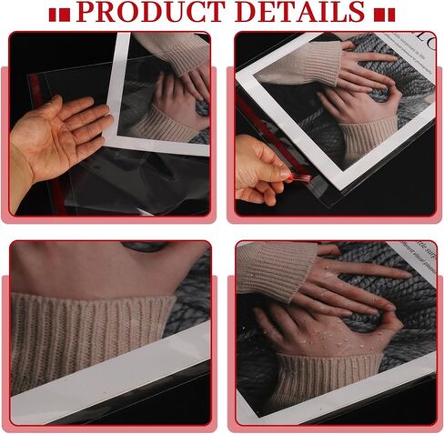 140 Pcs 8.5 x 11 Inch Cellophane Bags, Magazine Sleeves, Comic Book Sleeves, Resealable Clear Plastic Sleeves for Paper, Artwork, Photo Mats, Comic, Magazine Page in Saudi Arabia
