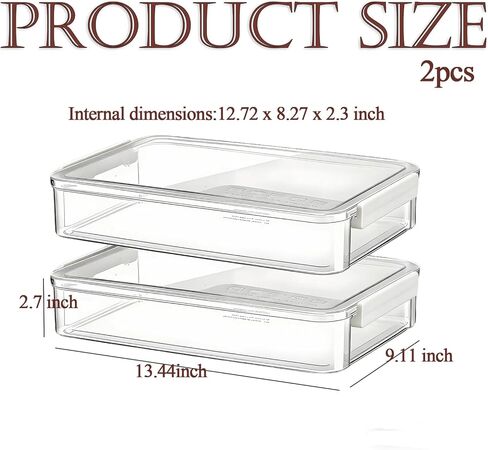 Clear Plastic Storage Box with Lid, Stackable File Organizer Case for A4 Paper Letter Documents, Craft Art Supplies Storage for Home Office School, 2 Pack in Saudi Arabia