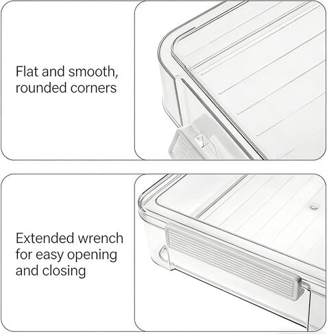 Clear Plastic Storage Box with Lid, Stackable File Organizer Case for A4 Paper Letter Documents, Craft Art Supplies Storage for Home Office School, 2 Pack in Saudi Arabia