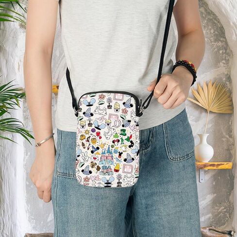 KEYCHIN Enchanted Kingdom Crossbody Bag Mouse Family Trip Gifts It’s A Small World Shoulder Bag Magic Castle Gifts in Saudi Arabia